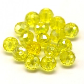 Бусины рондели 6*4мм (желтый прозрачный)